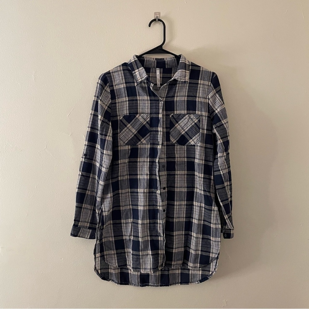 Icon Apparel women’s sheath flannel top long sleeves comfortable casual shirt